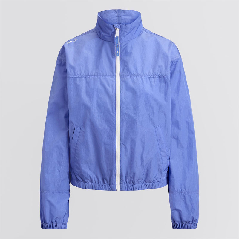 RLX Womens Mock Neck Full Zip Windbreaker Jacket Blue Mist