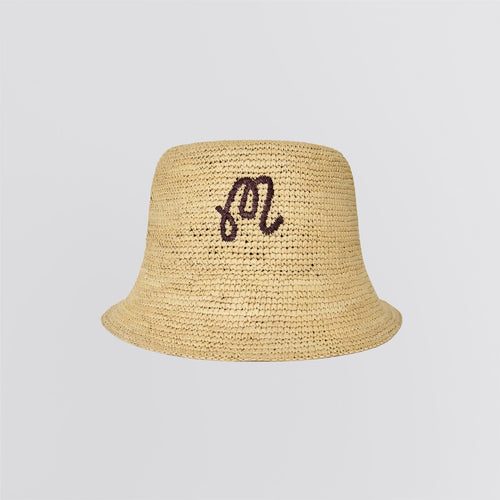 Womens Aleja Bucket Hat Raffia