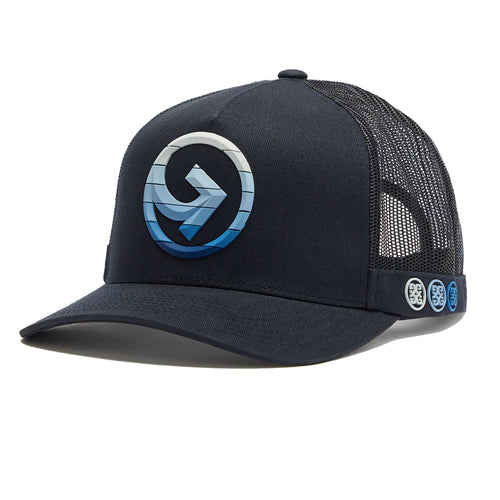 Striped Quarter G Interlock Knit Trucker Hat Ink - AW23