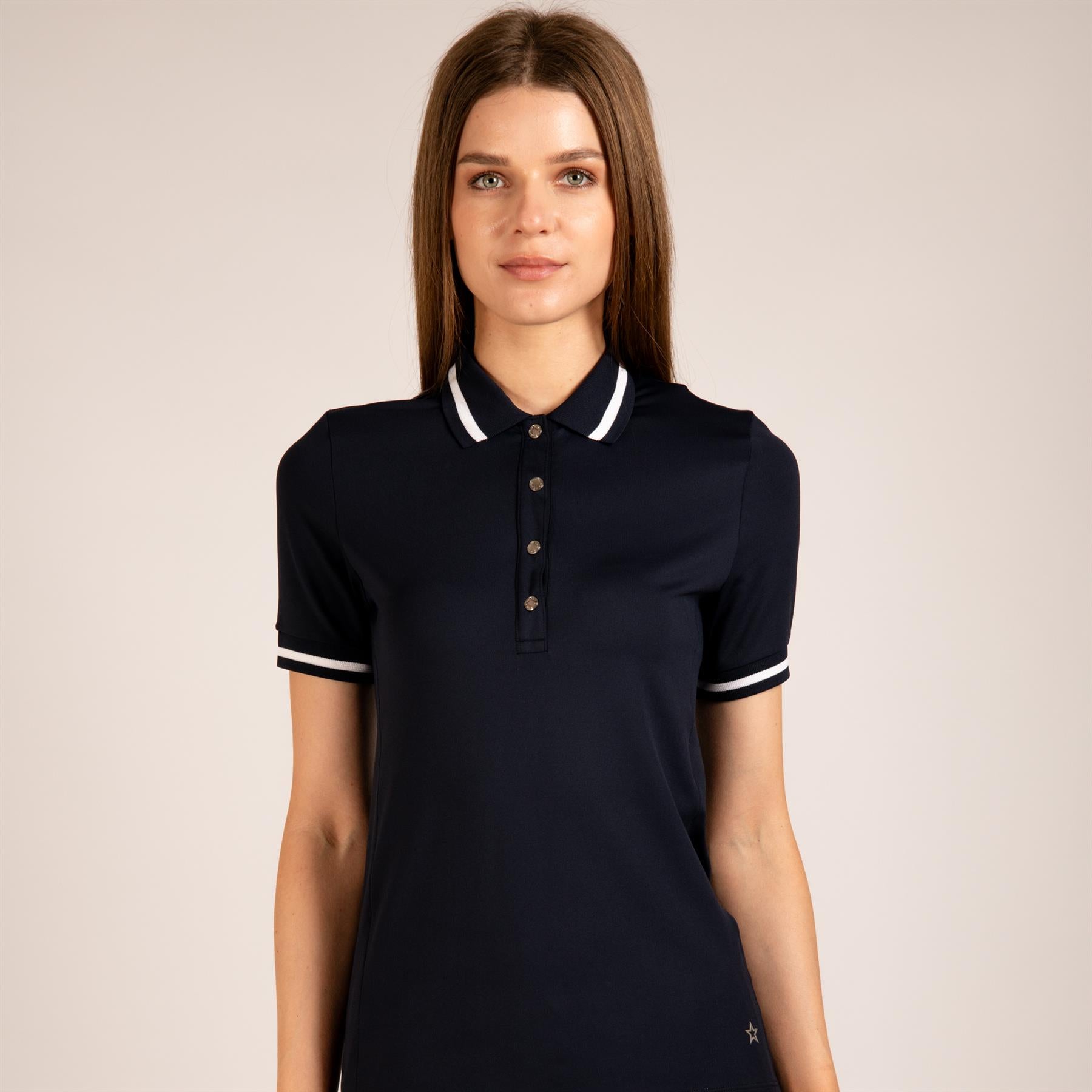Womens The Mia Polo Navy