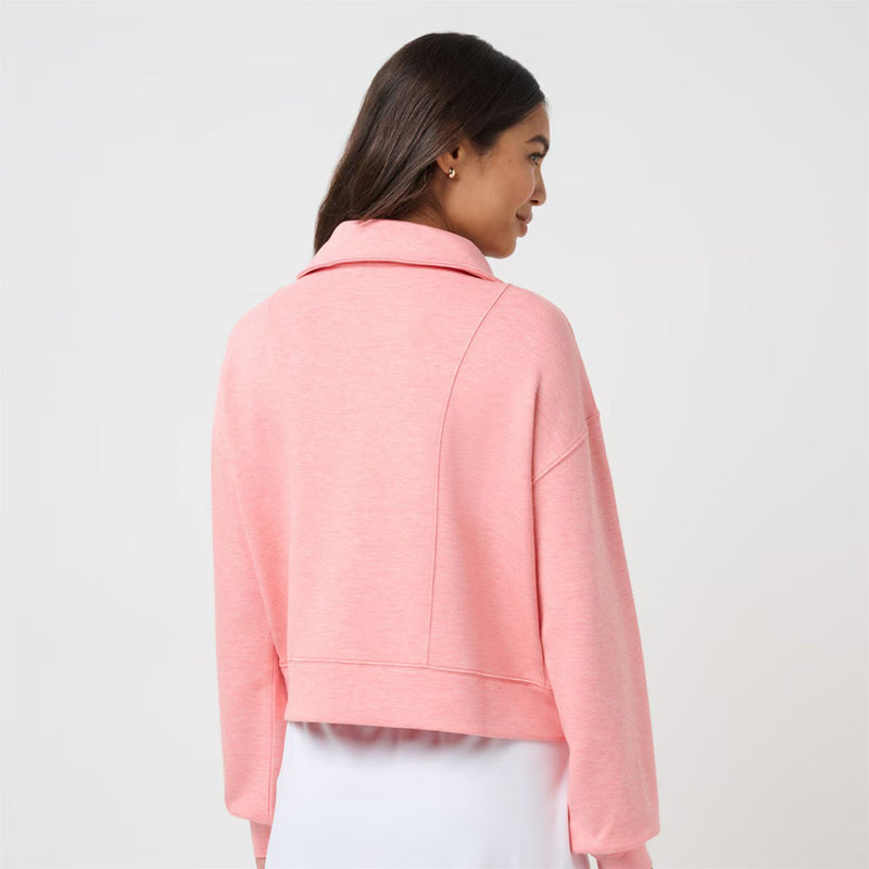 Womens Skyloft Soft Half Zip Mid Layer Heather Porcelain Rose