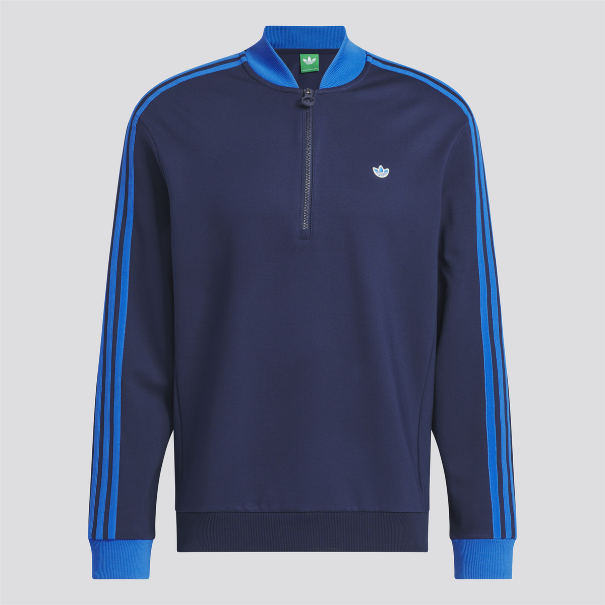 Three Stripes Quarter Zip Night Indigo