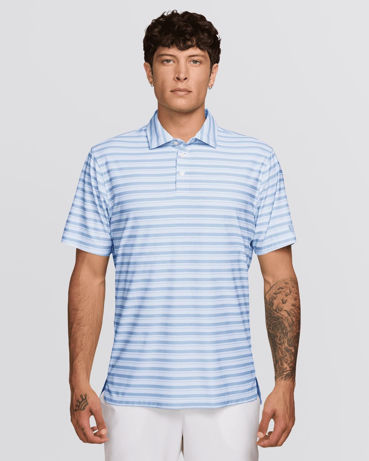 Dri-FIT Tailored Performance Stripe Polo Hydrogen Blue