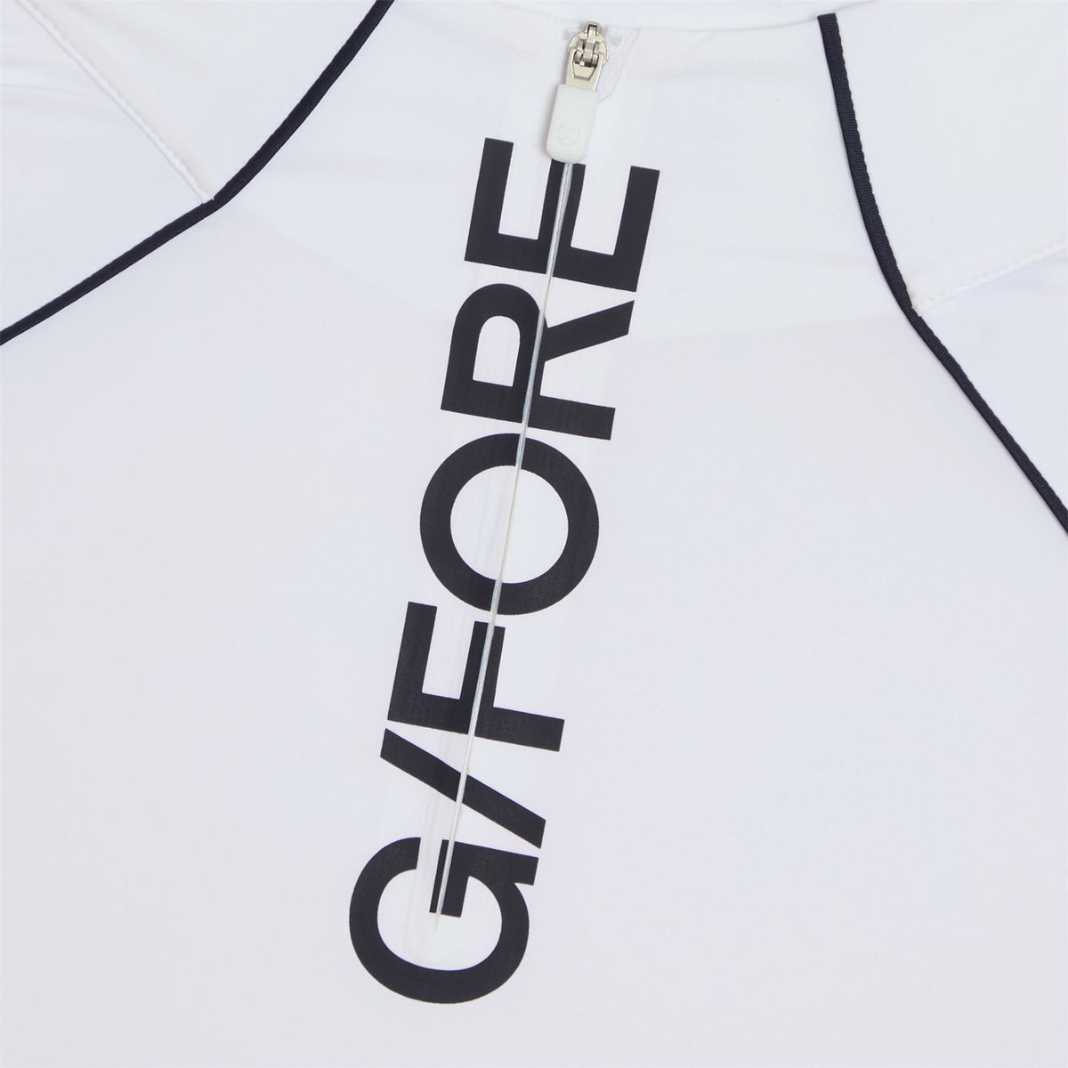 Contrast Mesh Silky Tech Nylon Quarter Zip Pullover Snow