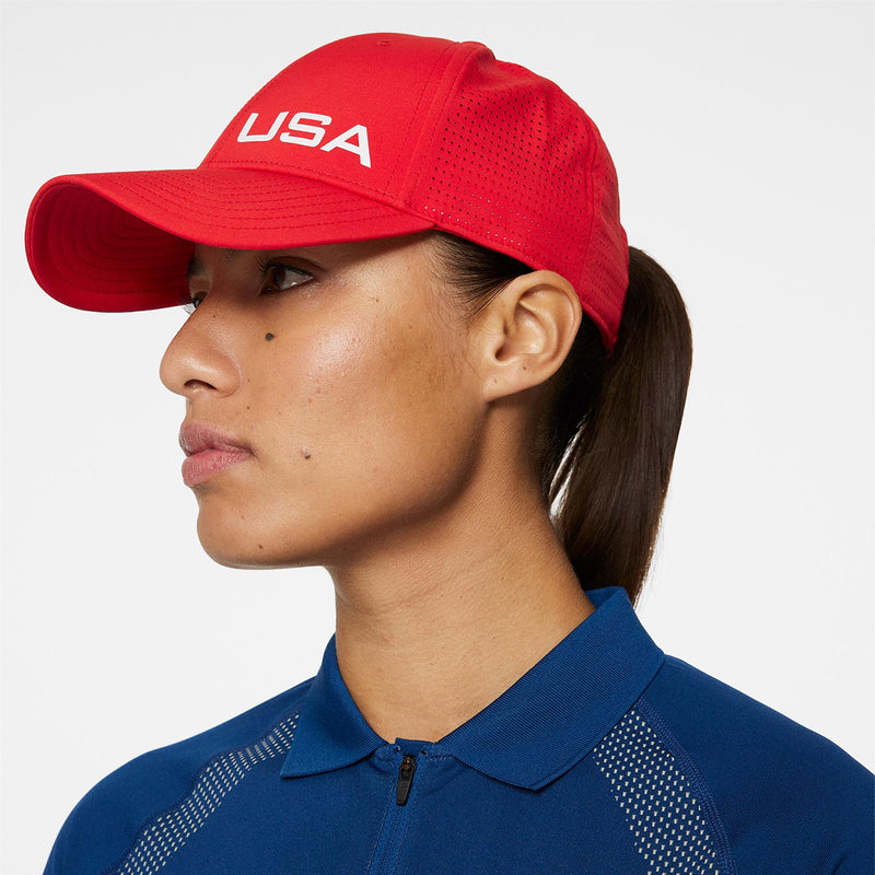 Womens Verity Snapback Cap Flame Scarlet