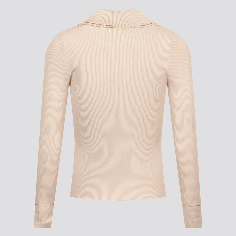 Womens Agatha Knit Polo Dove Grey