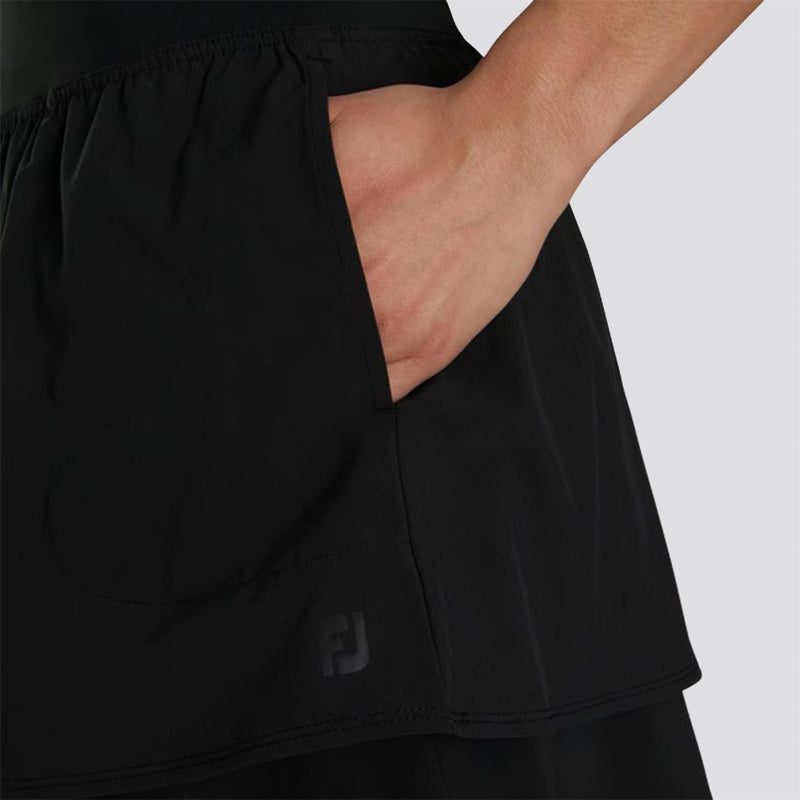 Womens Lightweight Woven Skort Black