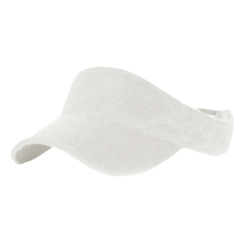 Womens Terry Towel Sport Visor White