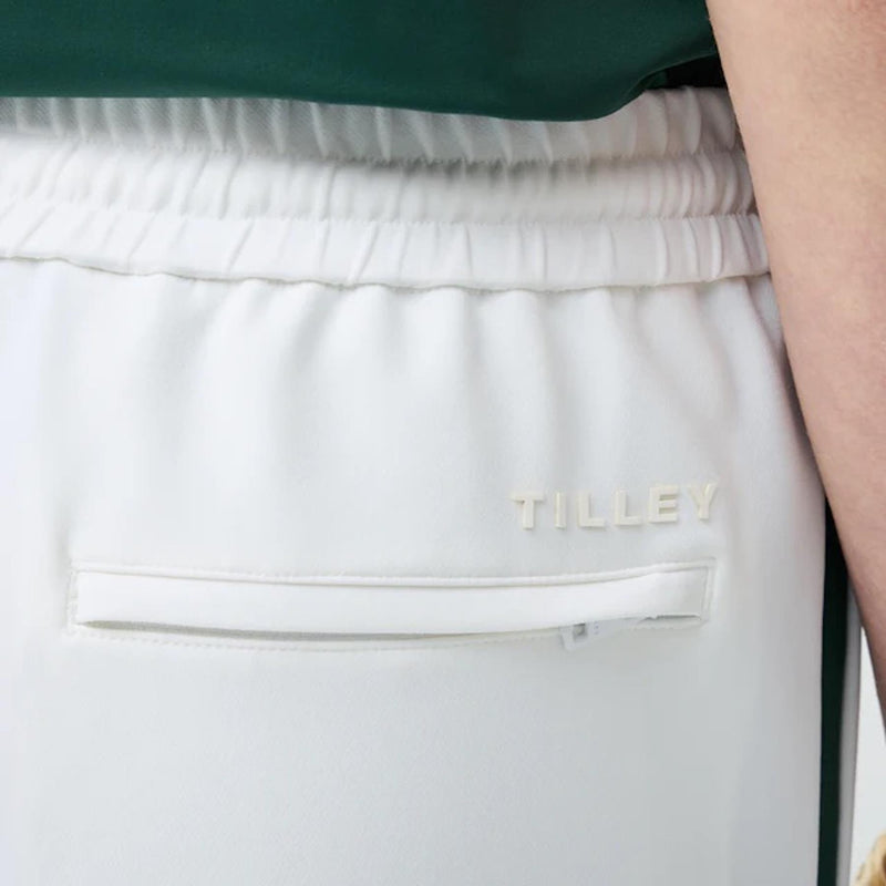 Womens Striped Sport Pants White/Pine Green