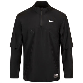 Nike Dri-FIT NGC Half Zip Jacket Black/White | TRENDYGOLF USA