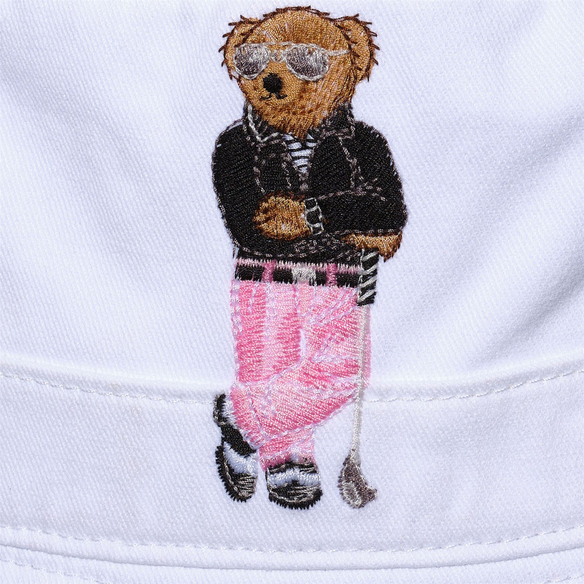 RL Bear Logo Bucket Hat White