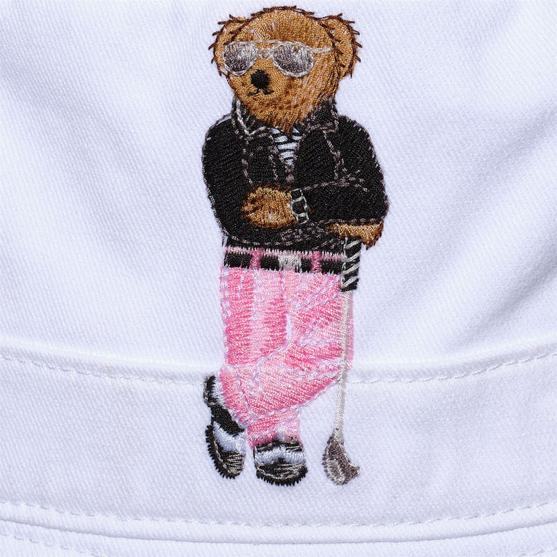 RL Bear Logo Bucket Hat White