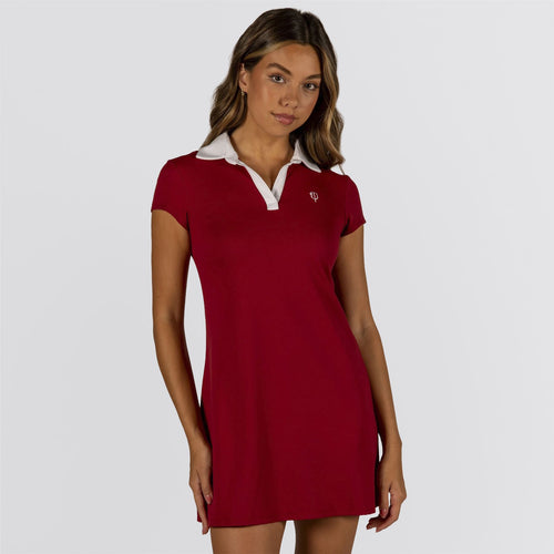 Hamptons Dress Deep Crimson