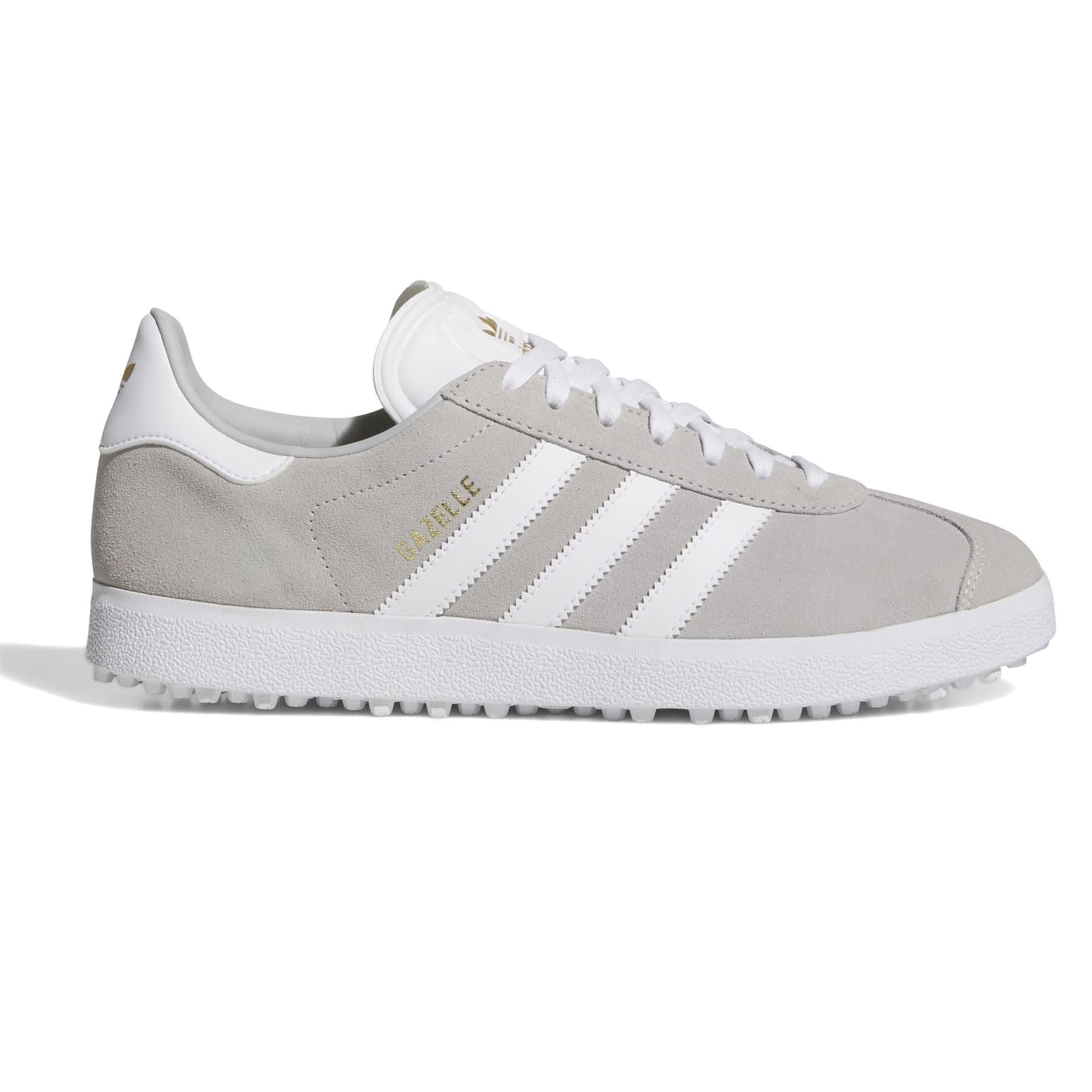 Gazelle Spikeless Golf Shoes Gray/White/Gold