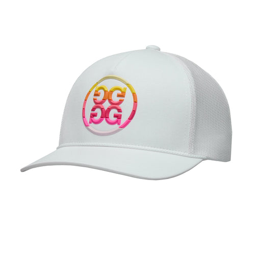 Womens Gradient Circle G's Cotton Twill Trucker Hat Snow - SS25