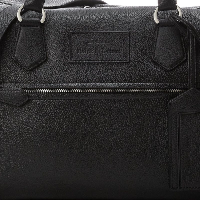 Pebble Leather Duffle Bag Black