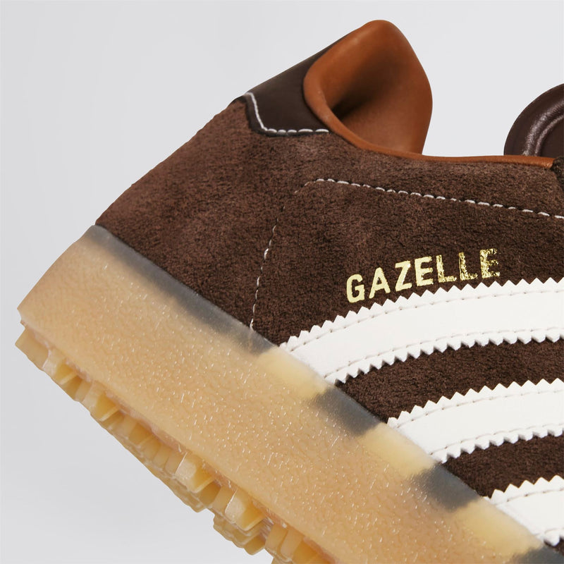 Gazelle Spikeless Golf Shoes Dark Brown/Chalk White/Gum