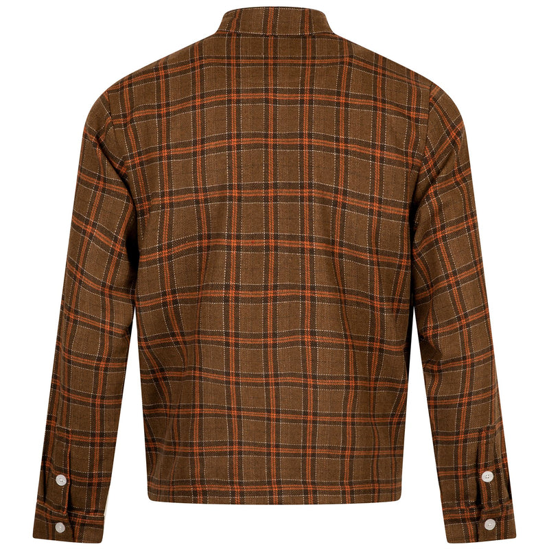 Keaves Flnnel LS Shirt Brown