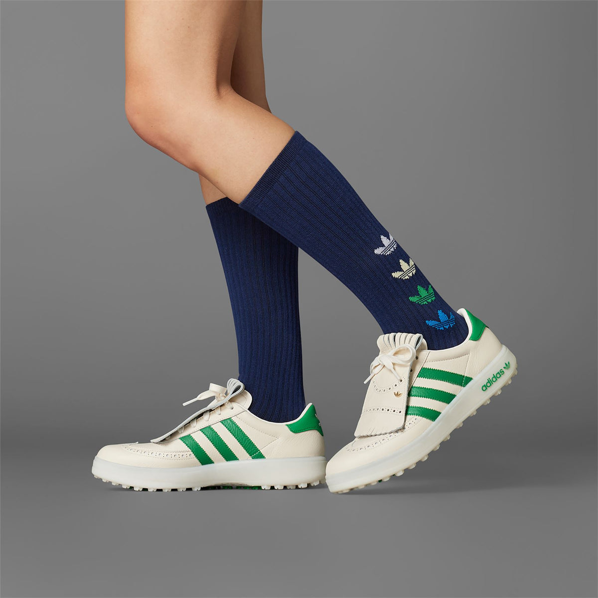 Coursecup Spikeless Golf Shoes White/Green/Yellow