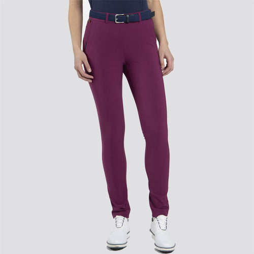 Womens Warm Stretch Treggings Deep Ruby