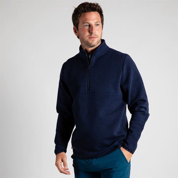 Greyson Calgary Quarter Zip Maltese Blue | TRENDYGOLF USA