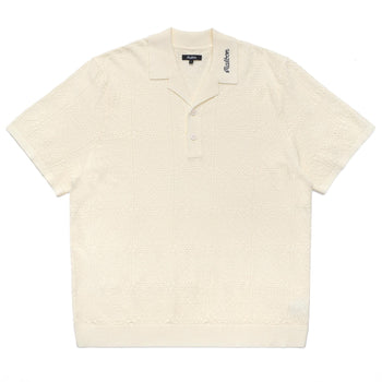 Malbon Golf Resort Crochet Polo Ivory | TRENDYGOLFUSA.COM