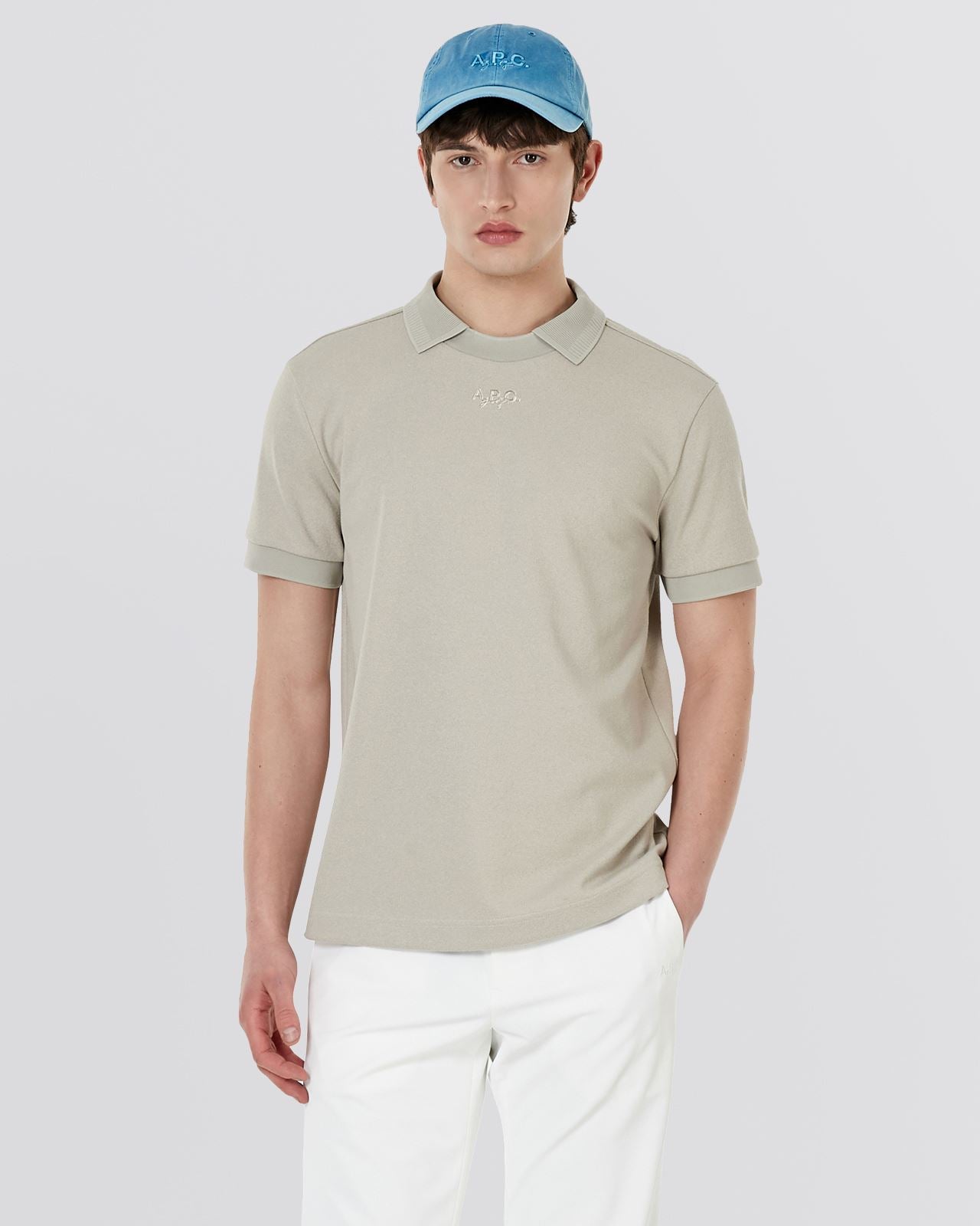 Nael Knit Polo Shirt Beige