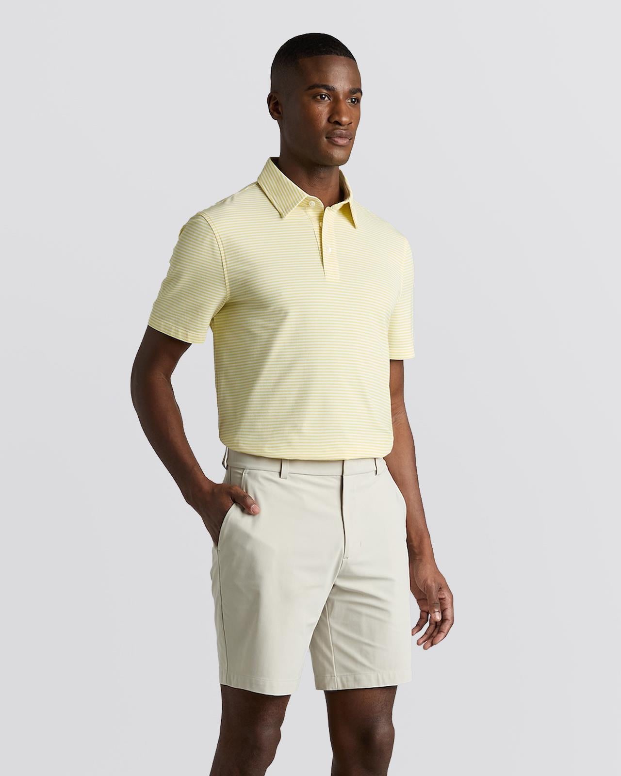 All Play Stripe Polo Canary