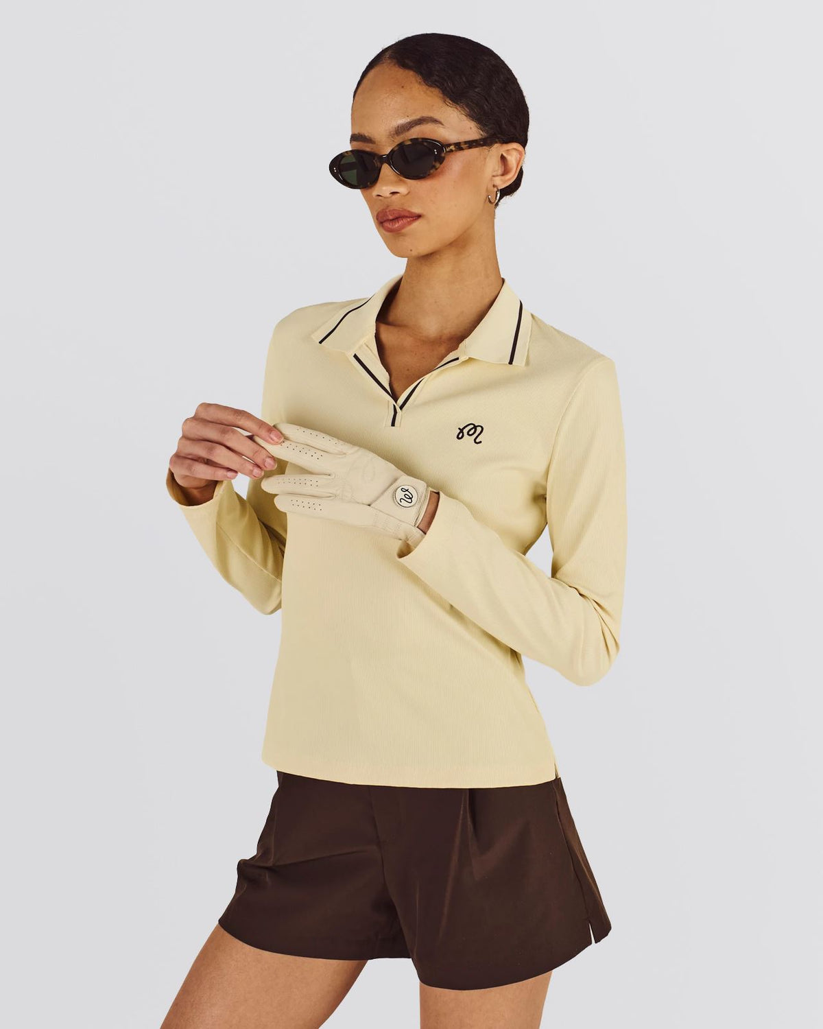 Womens Manuela LH Golf Glove Cream/Black