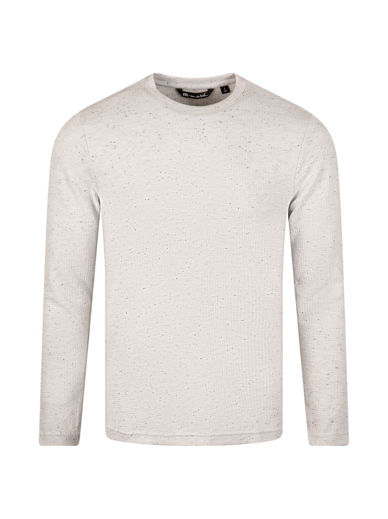 Cloud Waffle Crew Knit Heather Light Grey