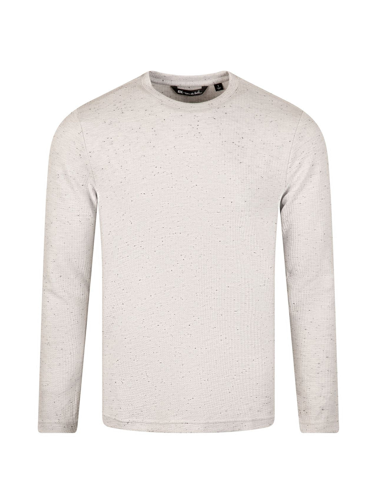 Cloud Waffle Crew Knit Heather Light Grey