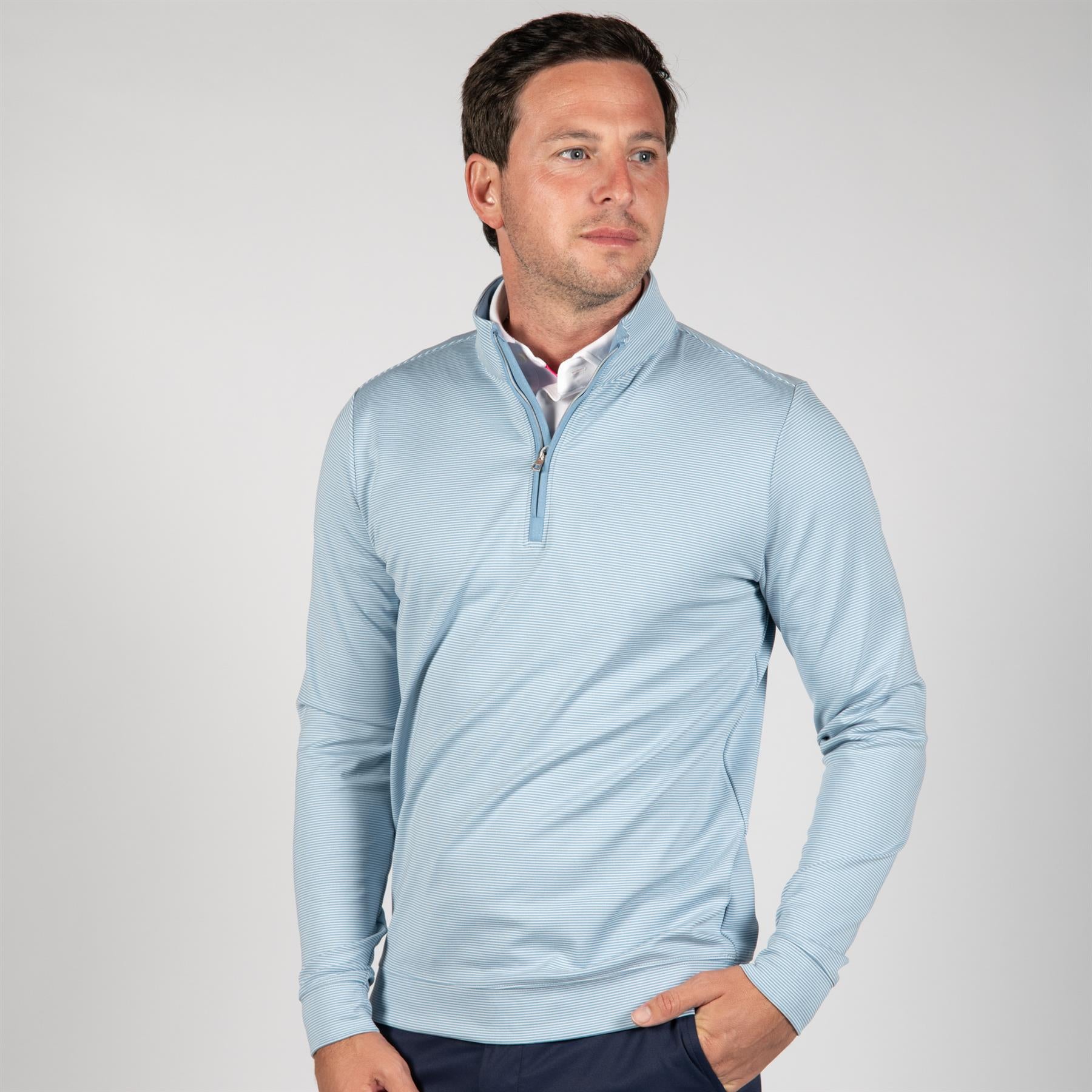 Holderness & Bourne The Sherwood Pullover Mid Layer Bedford/White