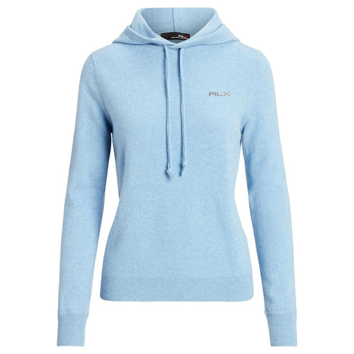 Womens Cashmere Hooded Sweater Vessel Blue Heather - AW23
