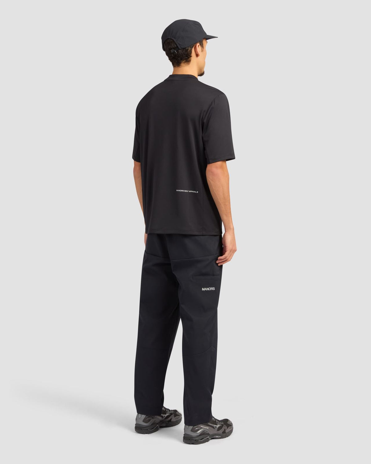 Course Mock Neck Polo Black
