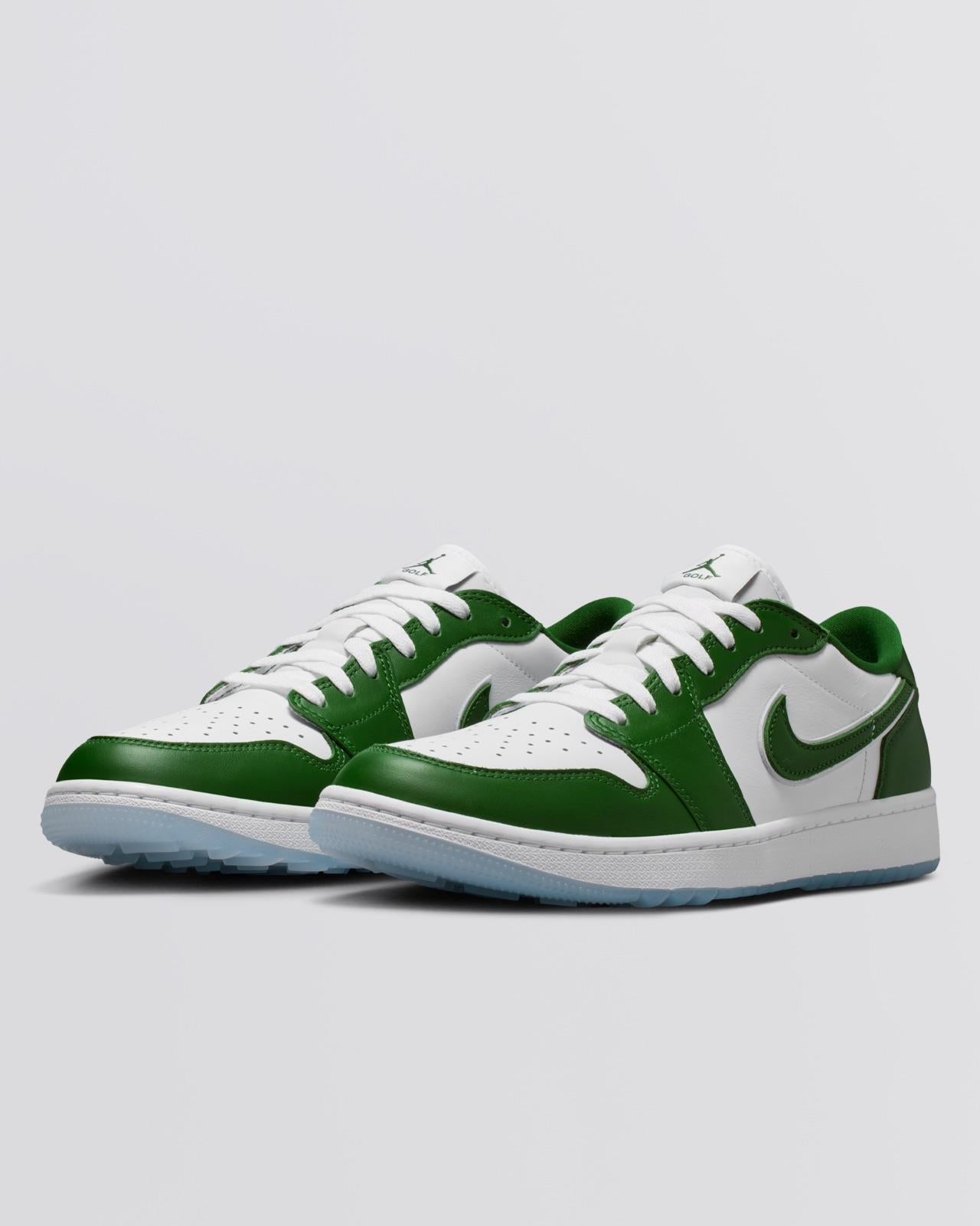 Jordan Golf Air Jordan 1 Low Golf Shoes Forest Green/White