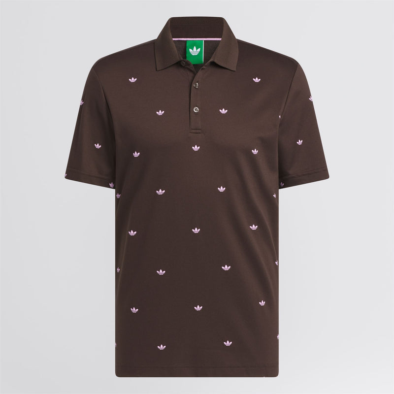 Originals Printed Trefoil Polo Dark Brown