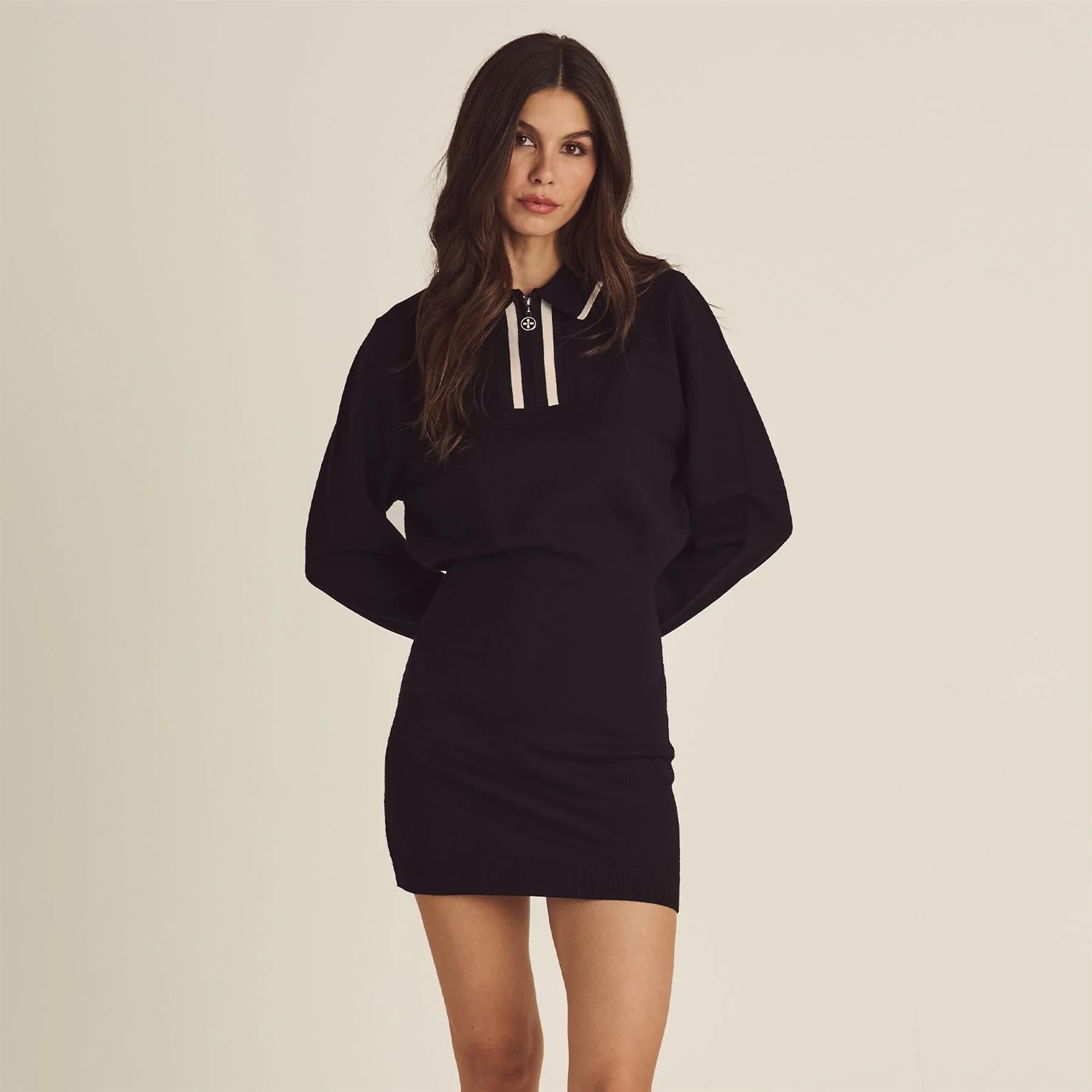 Womens Lya Knit Dress Black