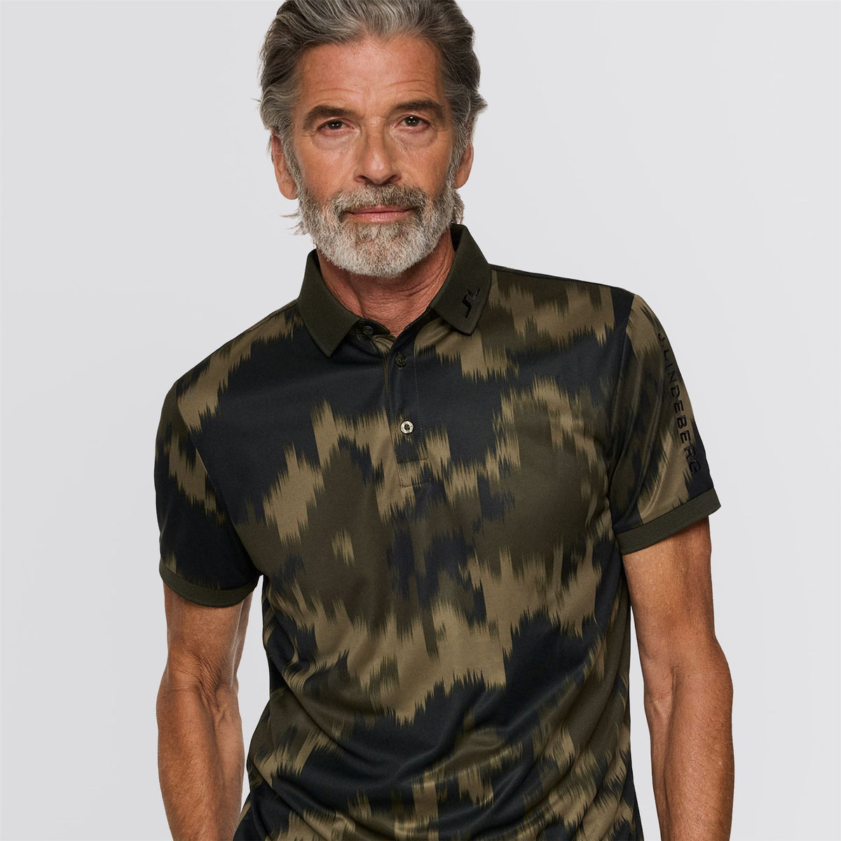 Tour Tech Print Polo Warp Forest