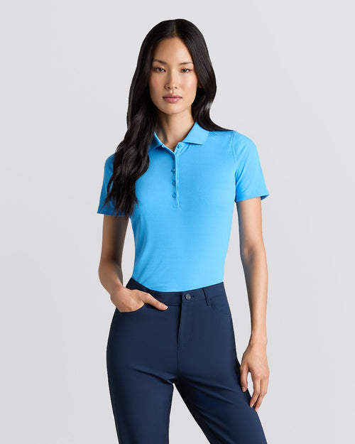 Tech Nylon Rib Polo Azul