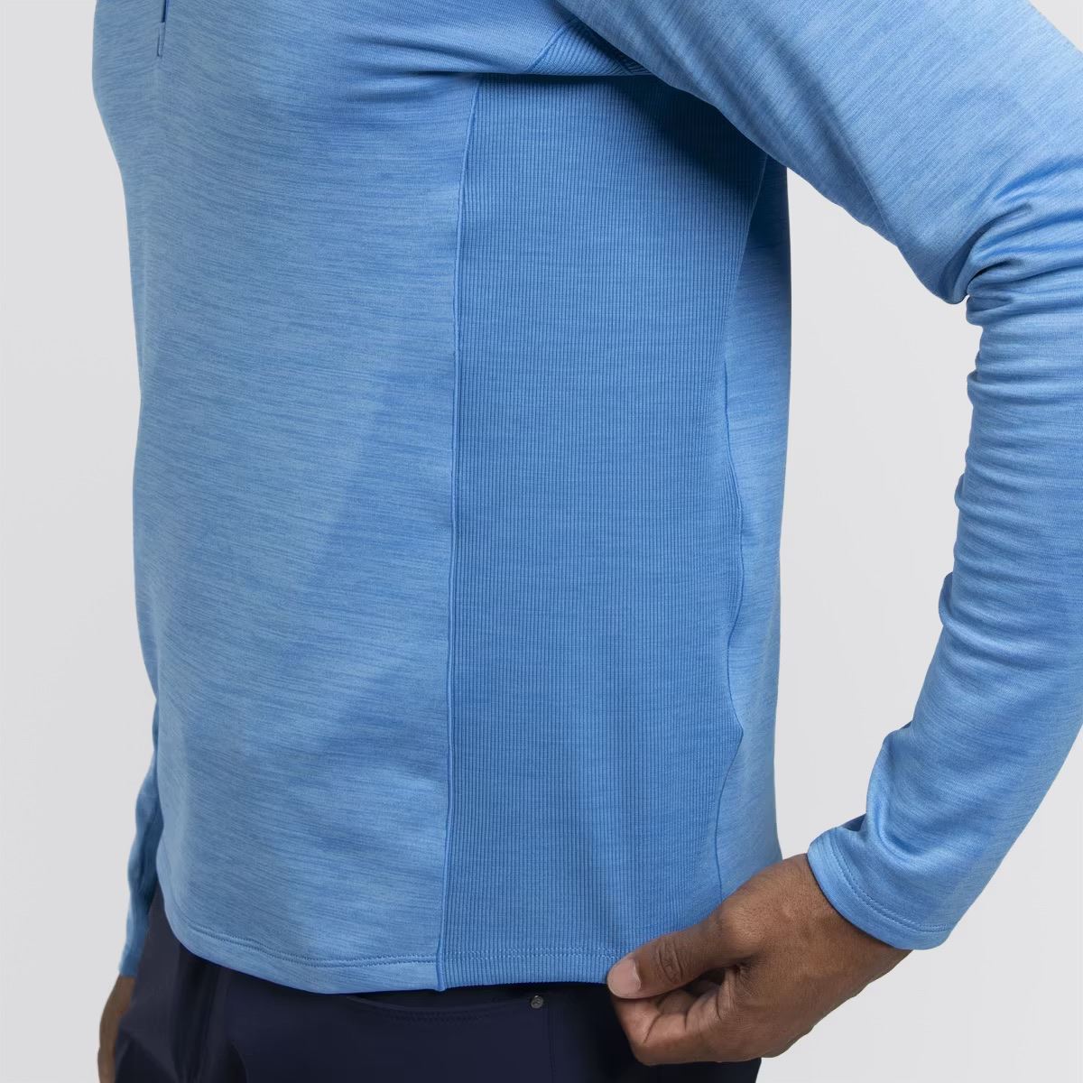 Liam Hooded Half Zip Atlanta Blue