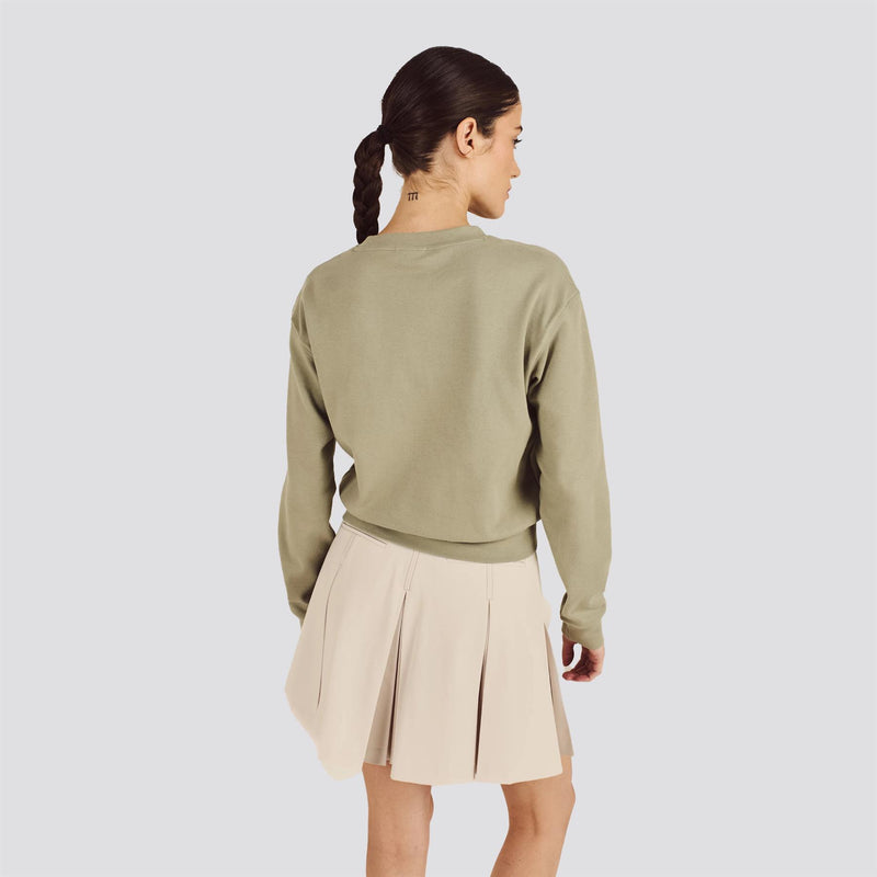 Womens Abbey Crewneck Sweatshirt Sea Spray