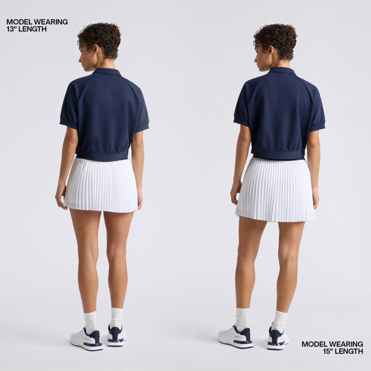 Womens Cropped Stretch Scuba Quarter Zip Polo Twilight