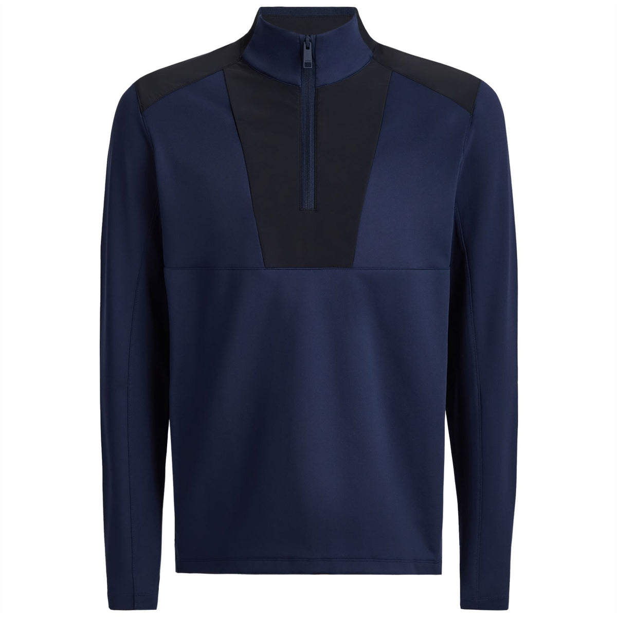Double Knit Brushed Back Scuba Quarter Zip Twilight