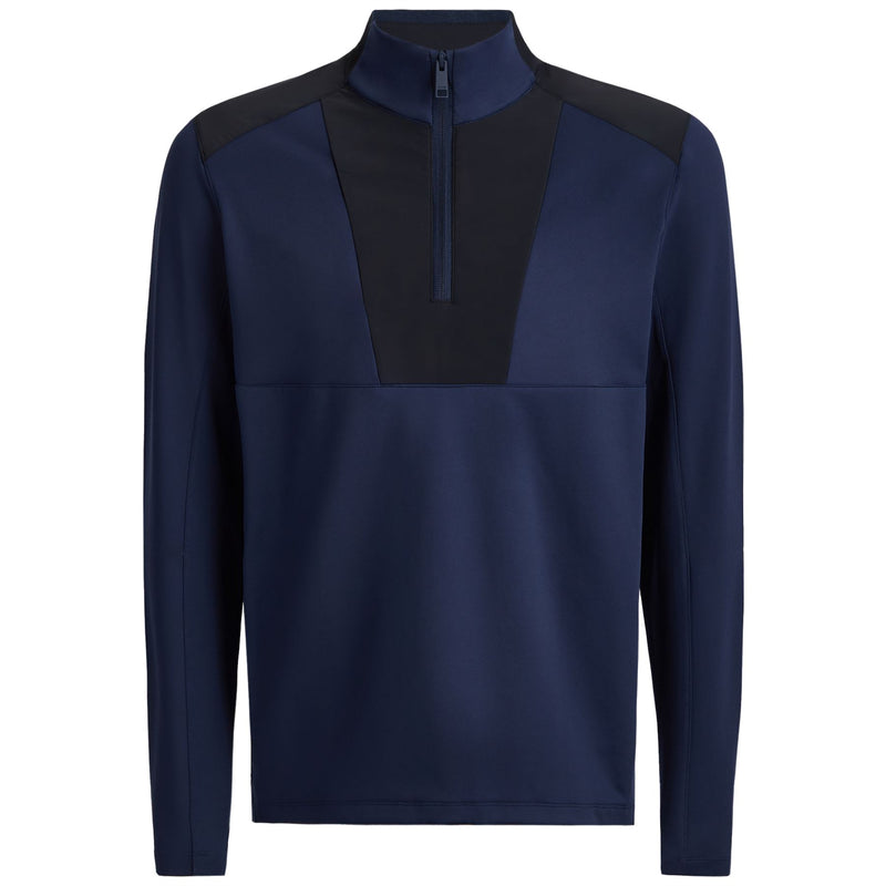 Double Knit Brushed Back Scuba Quarter Zip Twilight