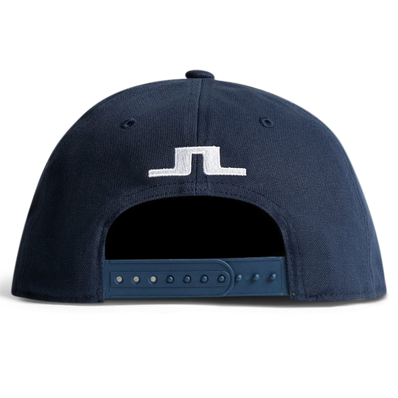 Flat Peak Cotton Twill Cap JL Navy