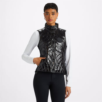 G/FORE Quilted Nylon Coated Merino Wool-Lined Snap Vest Onyx