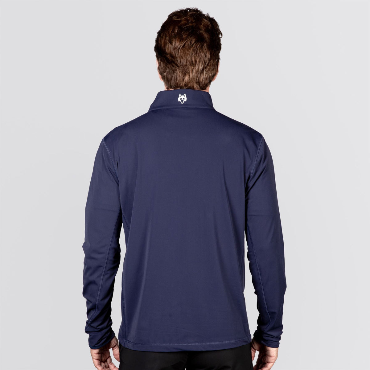 Tate Quarter Zip Maltese Blue