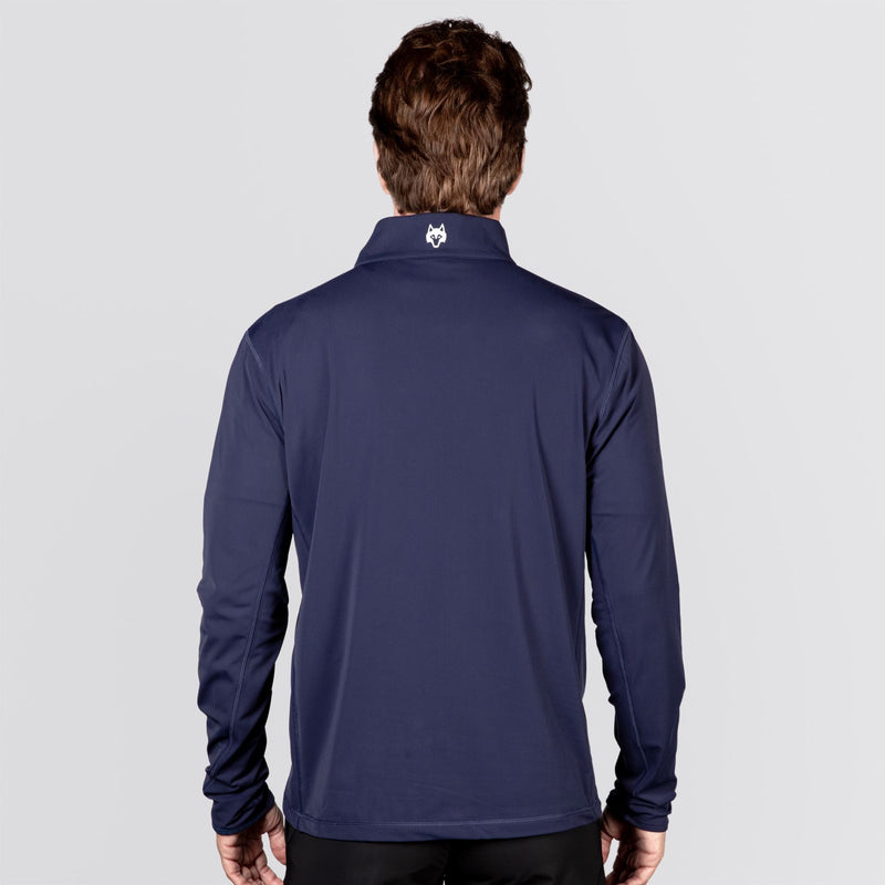 Tate Quarter Zip Maltese Blue