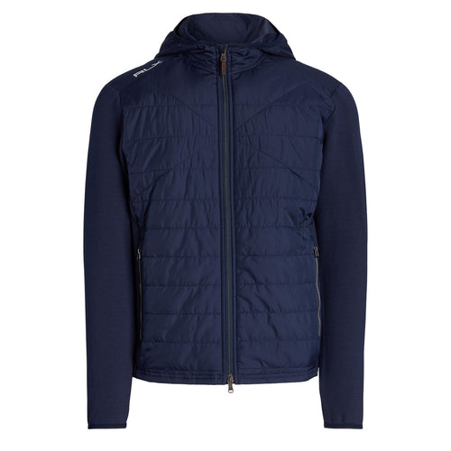 Performance Wool Quilted FZ Hoodie Refined Navy - AW23