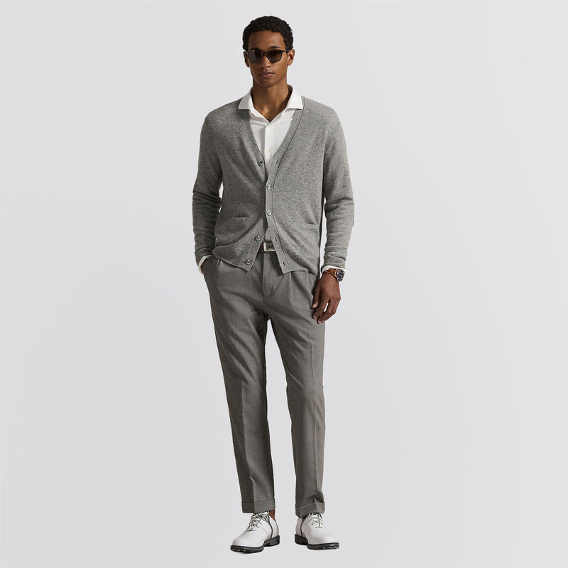 RLX Suede Patch Cashmere Cardigan